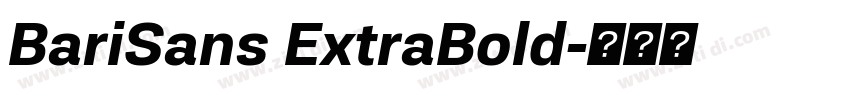 BariSans ExtraBold字体转换
